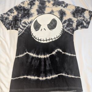 Disney Adult Medium 'Nightmare Before‎ Christmas' Tie-dyed Short Sleeve T-shirt